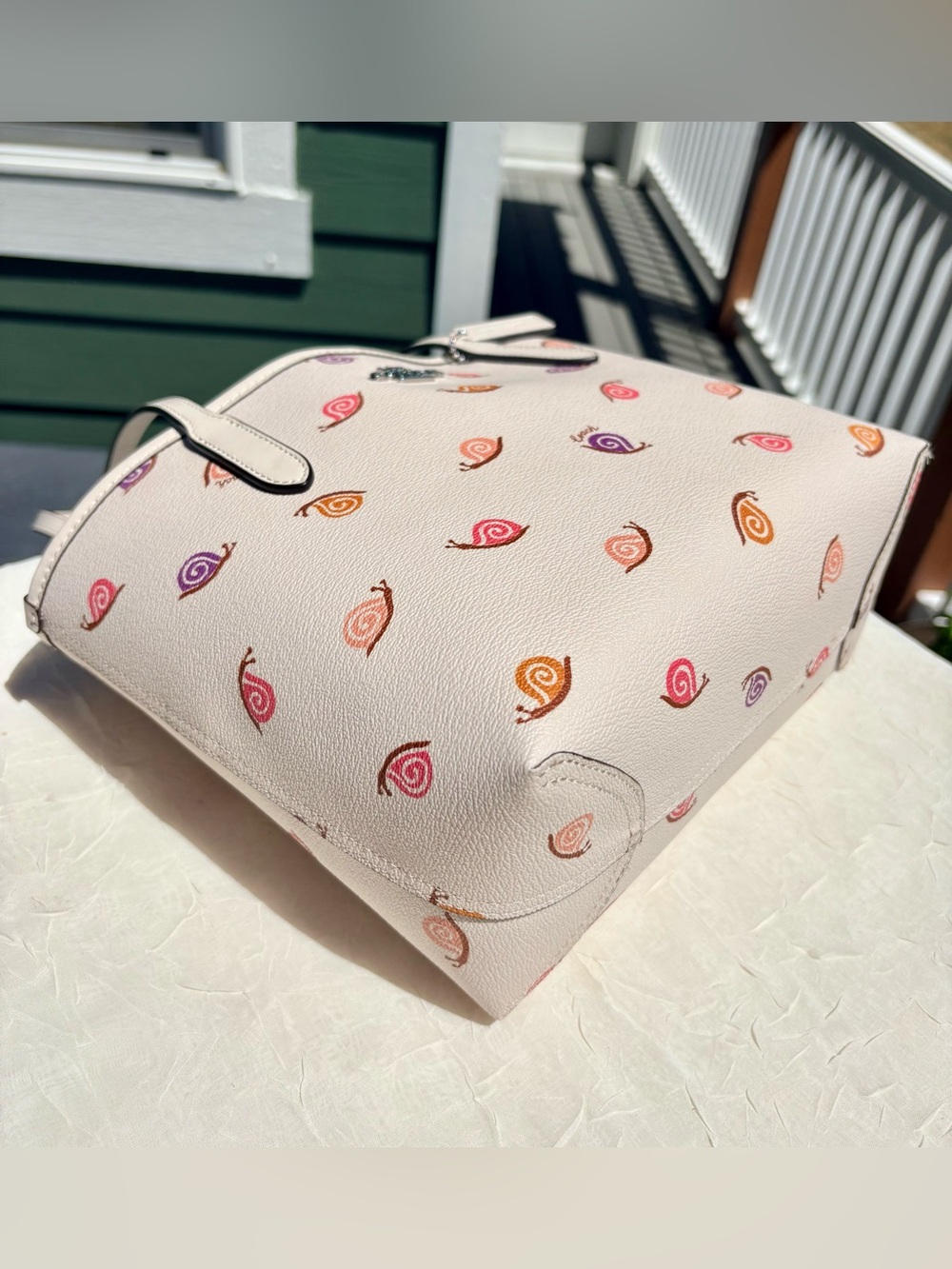 COACH City Tote With Snail Print With Matching Wallet CV269 - Picture 6 of 15